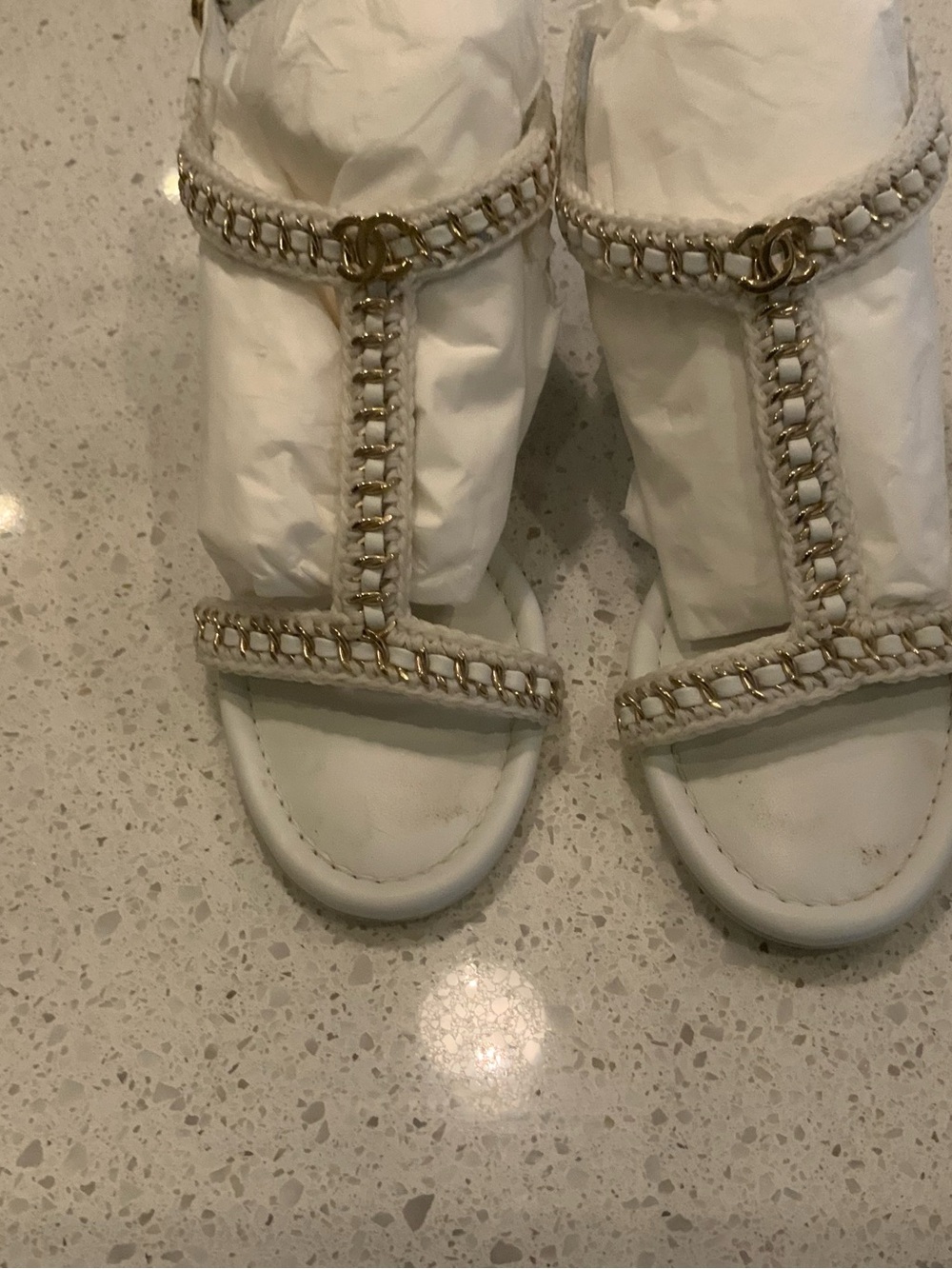 CHANEL White Heeled Sandals - Picture 11 of 11